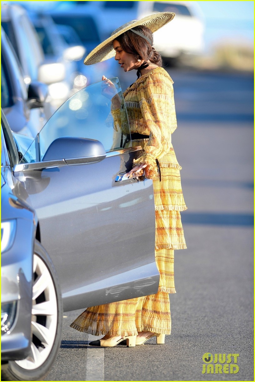 Vanessa Hudgens Gets All Dressed Up for a Themed Party in the Park!