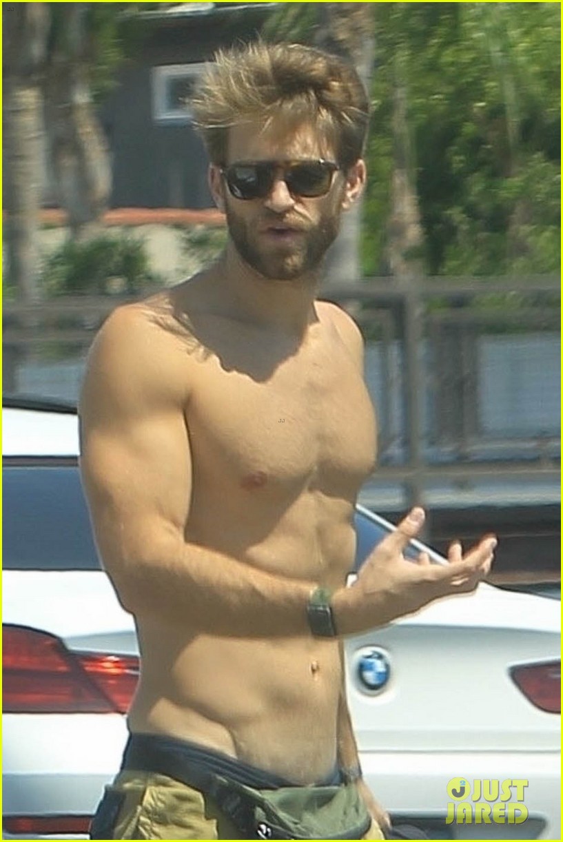 Keegan Allen Shows Off His Buff Bod During a Walk with His Girlfriend Ali Collier