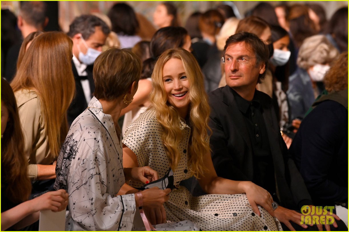Jennifer Lawrence, Florence Pugh & More Sit Front Row at Christian Dior Fashion Show