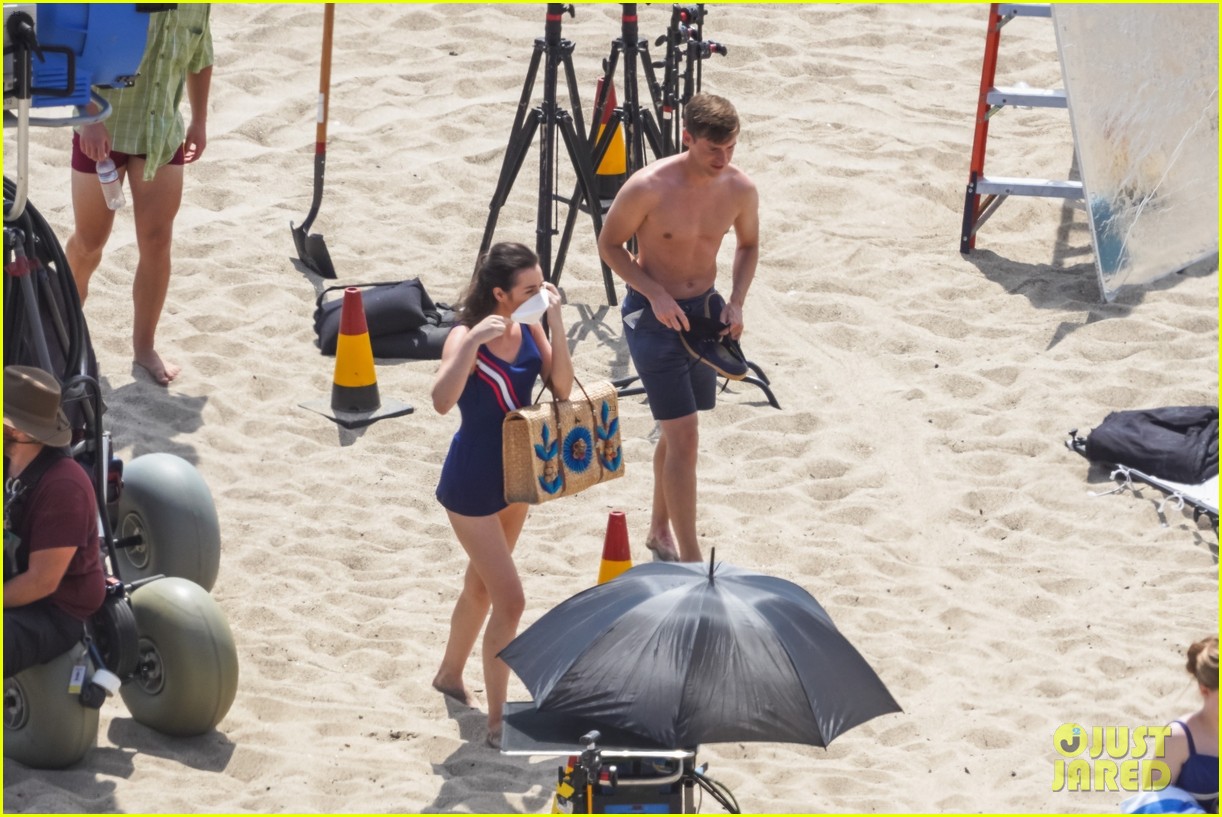 Chloe East & Newcomer Sam Rechner Hit The Beach To Film New Steven Spielberg Movie!
