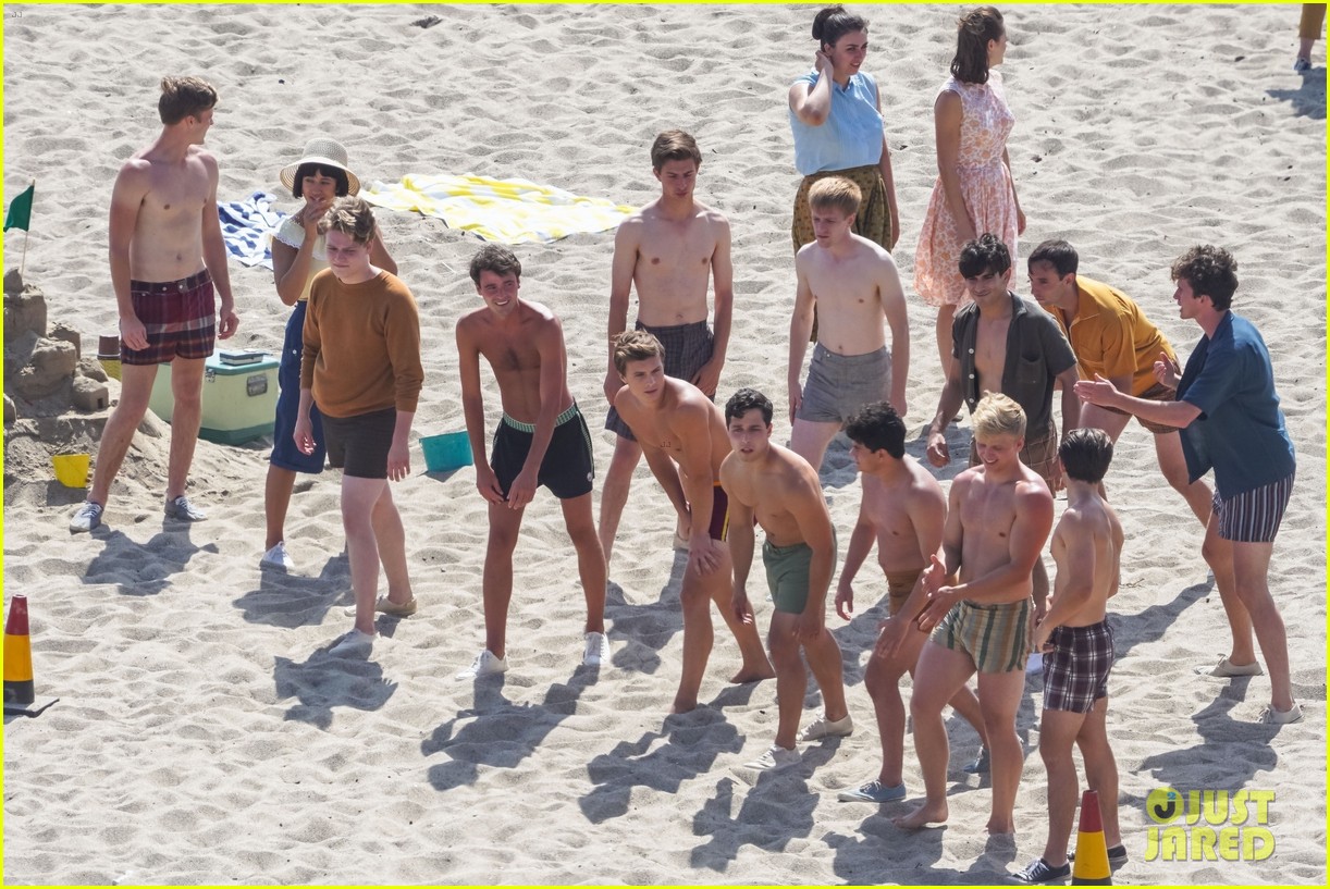 Chloe East & Newcomer Sam Rechner Hit The Beach To Film New Steven Spielberg Movie!