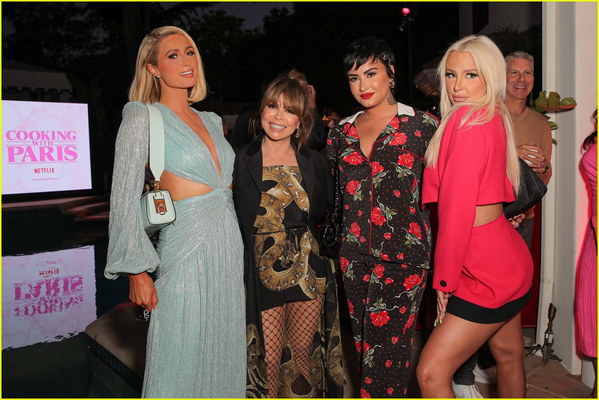 Demi Lovato & Tana Mongeau Attend Paris Hilton's 'Cooking With Paris' Screening!