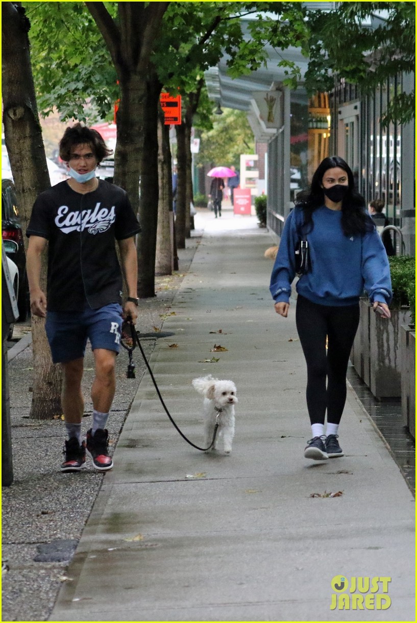 Charles Melton & Camila Mendes Take Her Dog For a Walk Together (Photos)