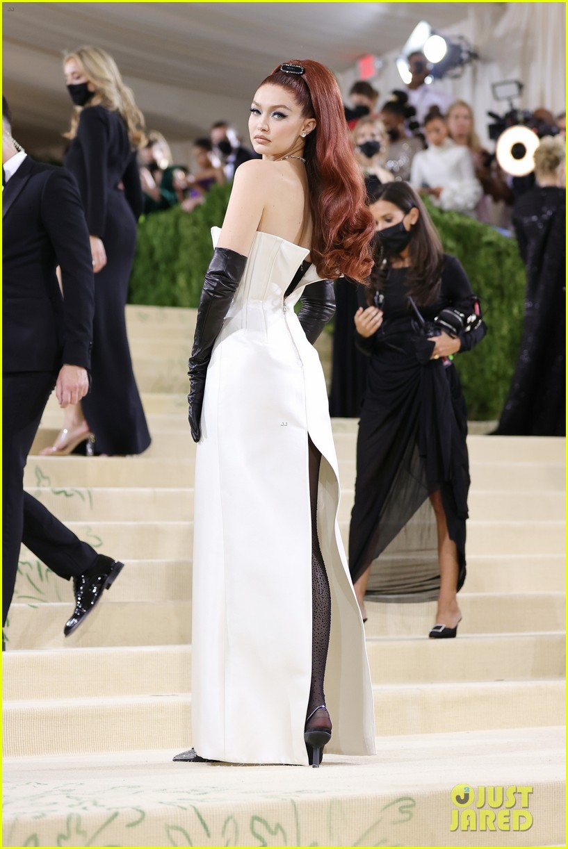 Gigi Hadid Debuts Red Hair at Met Gala 2021