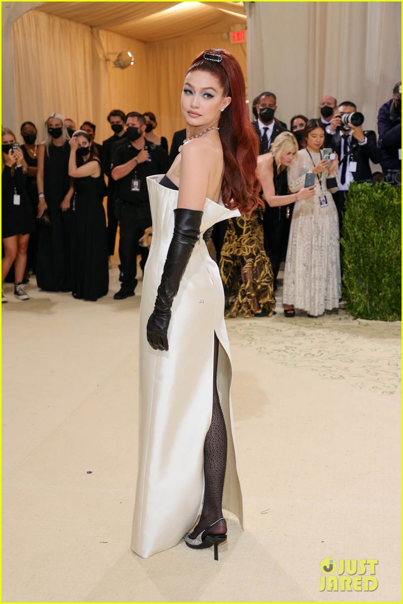 Gigi Hadid Debuts Red Hair at Met Gala 2021