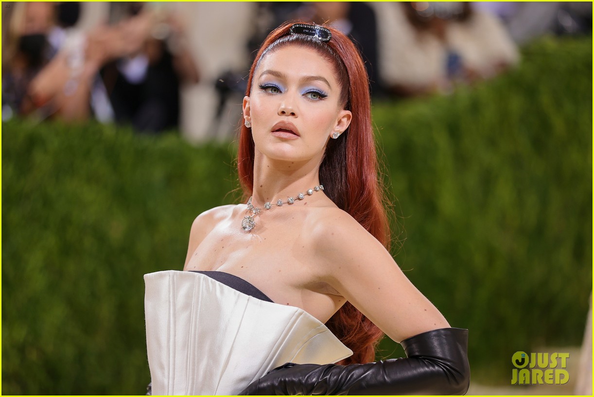 Gigi Hadid Debuts Red Hair at Met Gala 2021
