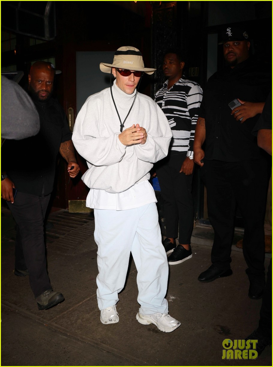 Justin & Hailey Bieber Step Out for Scooter Braun's Star-Studded Private Dinner in NYC