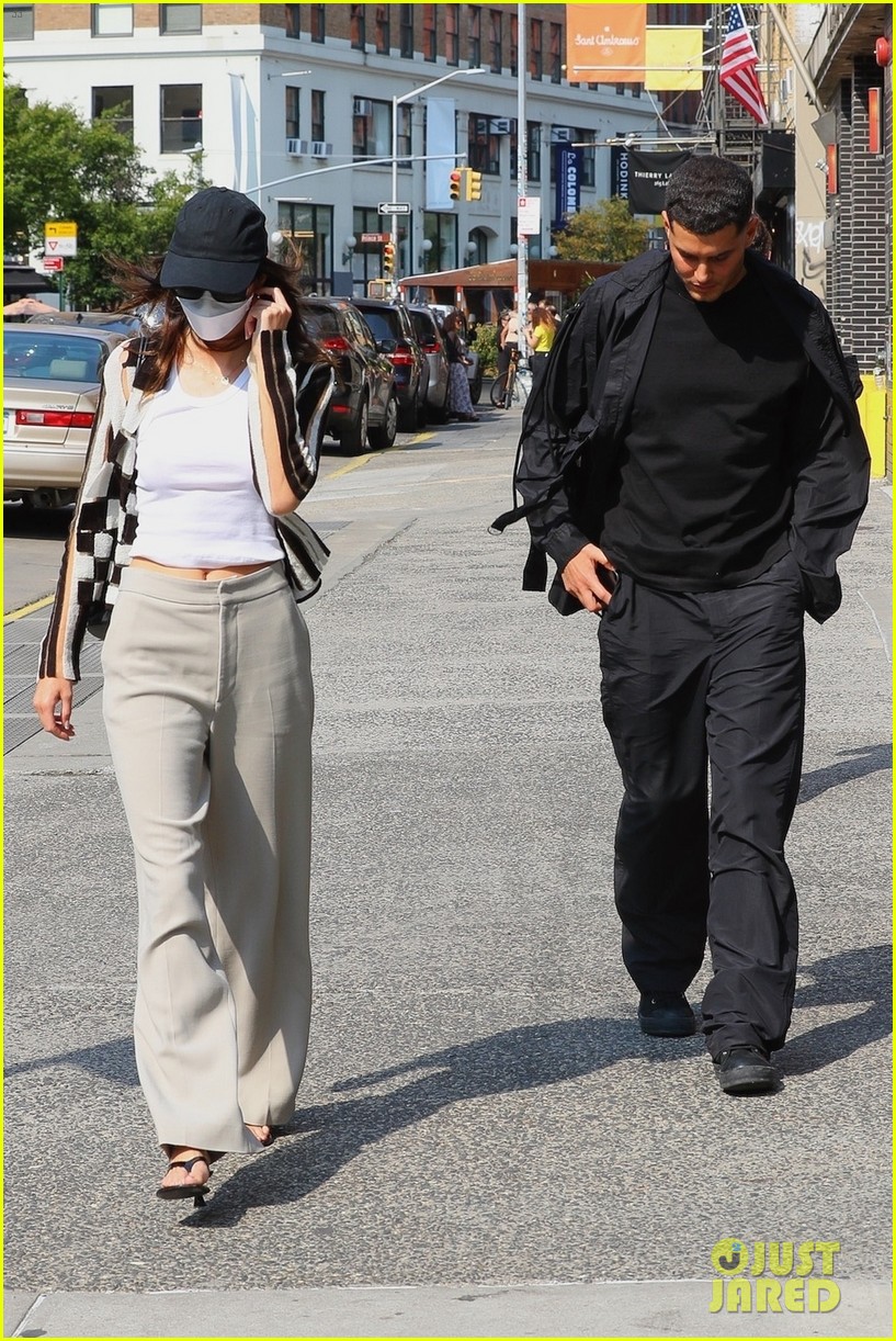 Kendall Jenner Wears Chic Striped Sweater While Out To Lunch With Devin Booker