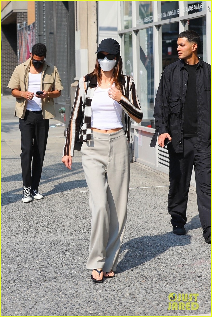 Kendall Jenner Wears Chic Striped Sweater While Out To Lunch With Devin Booker
