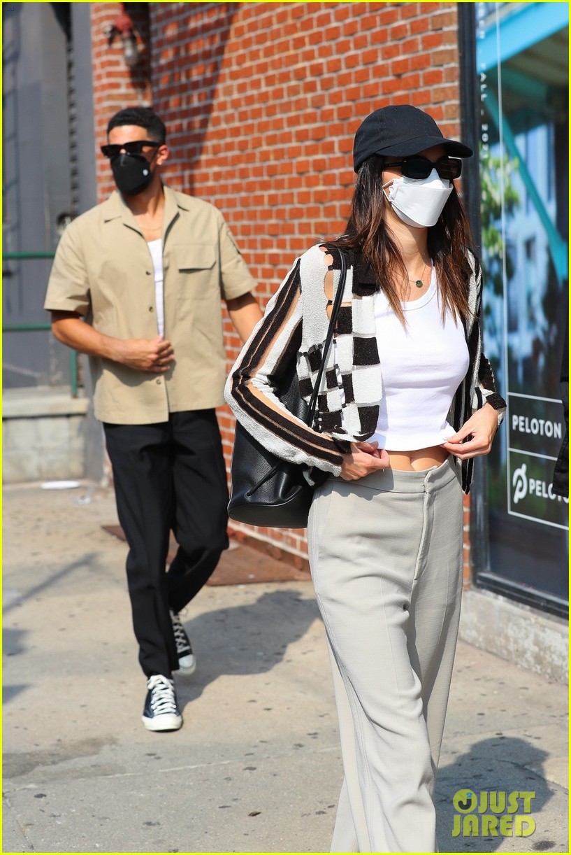 Kendall Jenner Wears Chic Striped Sweater While Out To Lunch With Devin Booker