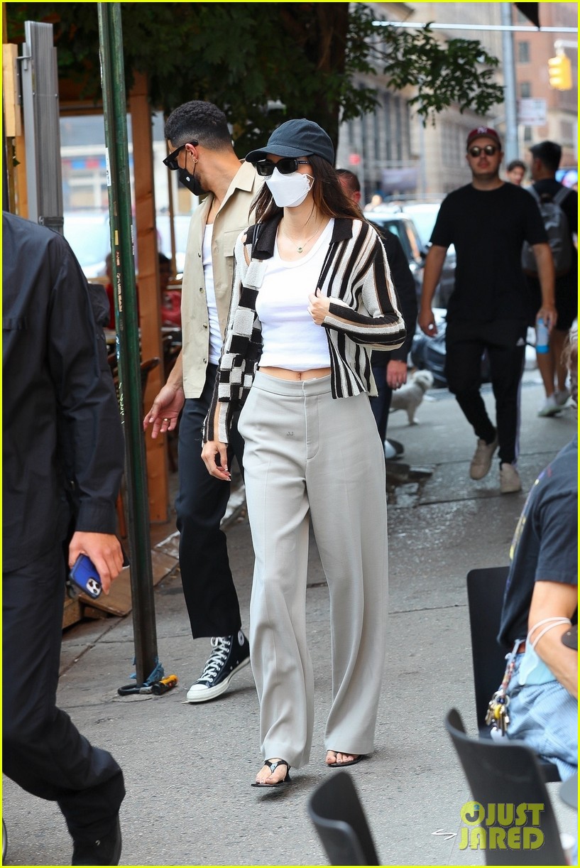 Kendall Jenner Wears Chic Striped Sweater While Out To Lunch With Devin Booker