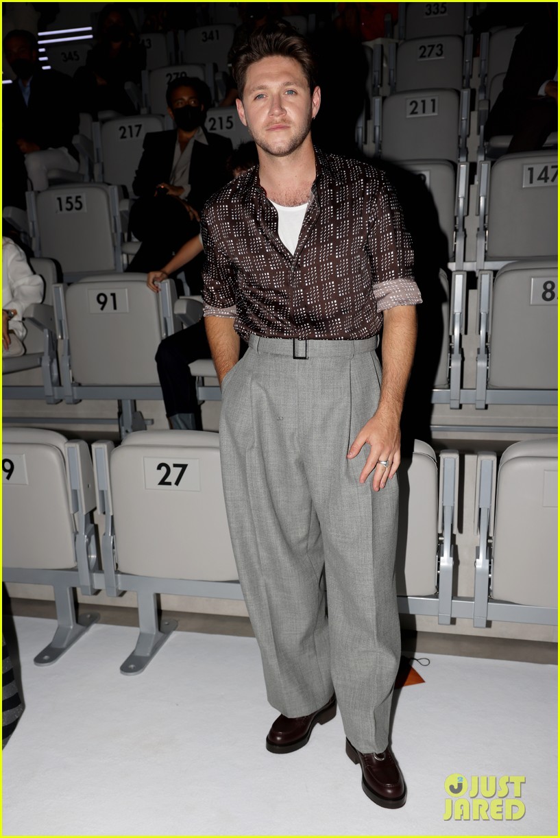 Niall Horan, Becky G & Jonah Hauer-King Sit Front Row at Emporio Armani In Milan