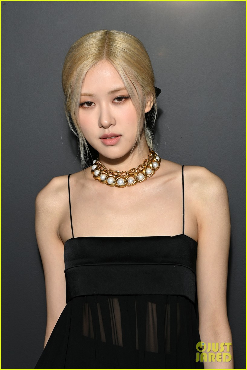 Rosé, Emily Alyn Lind & Talia Ryder Attend Saint Laurent's Paris Fashion Week Show