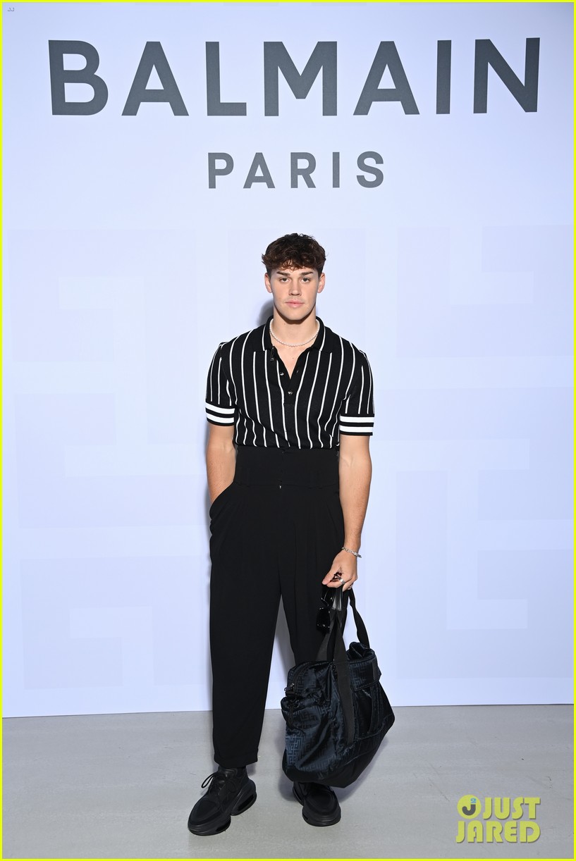 Tommy Dorfman & Noah Beck Step Out For Balmain Festival at Paris Fashion Week
