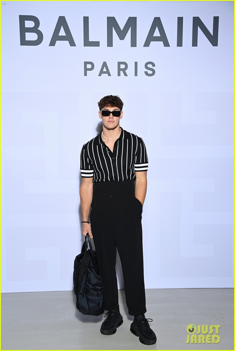 Tommy Dorfman & Noah Beck Step Out For Balmain Festival at Paris Fashion Week