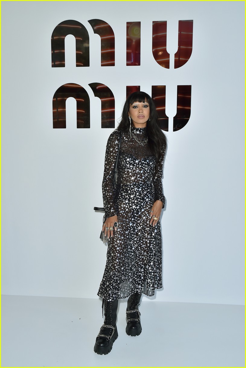 Maddie Ziegler, Halle Bailey & Rowan Blanchard Strike a Pose at Miu Miu Fashion Show in Paris