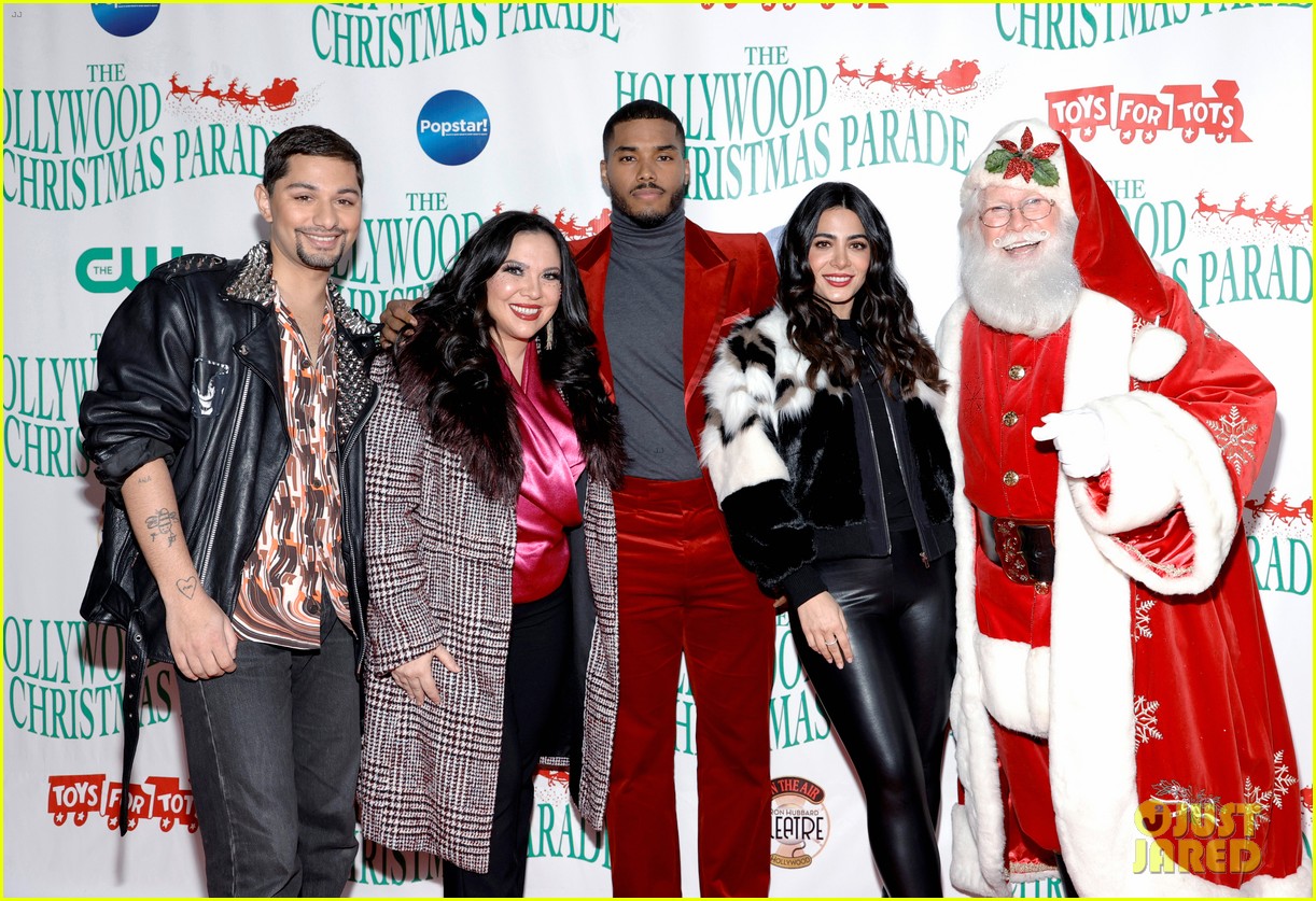 Emeraude Toubia, Mark Indelicato & Rome Flynn Ride in Hollywood Christmas Parade