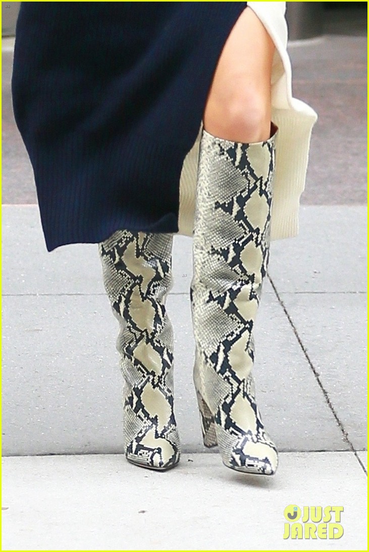 Hailee Steinfeld Hits the Streets of NYC in Snakeskin Boots