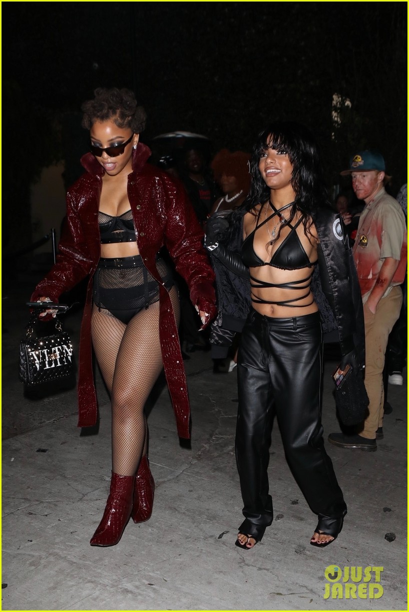 Halle Bailey Channels Janet Jackson For Halloween Party With Sister Chloe Bailey