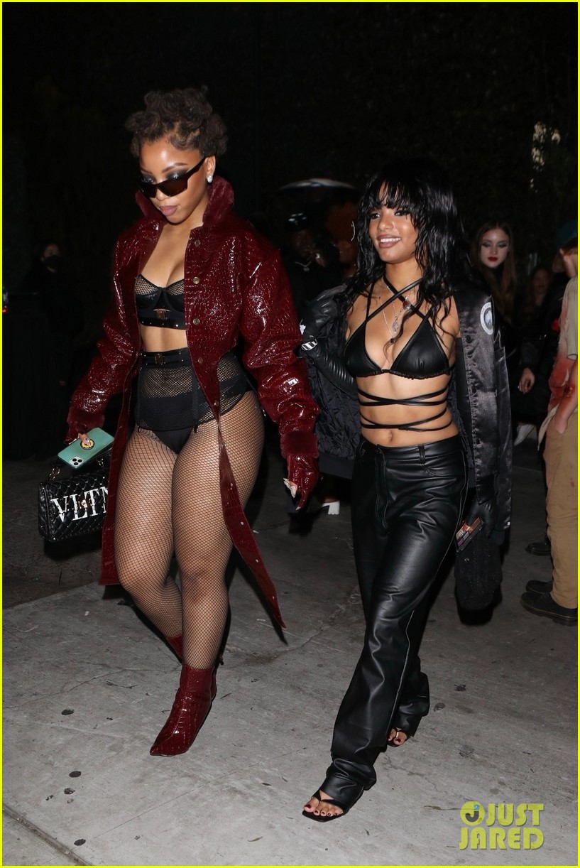 Halle Bailey Channels Janet Jackson For Halloween Party With Sister Chloe Bailey