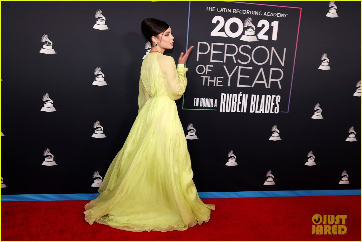 Sofia Carson Is a Neon Beauty For Latin Grammys' Person of the Year Gala