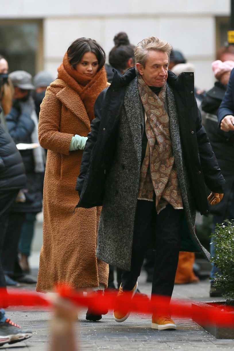 Selena Gomez Wraps Up In Warm Fuzzy Coats On 'Only Murders' Set in NYC