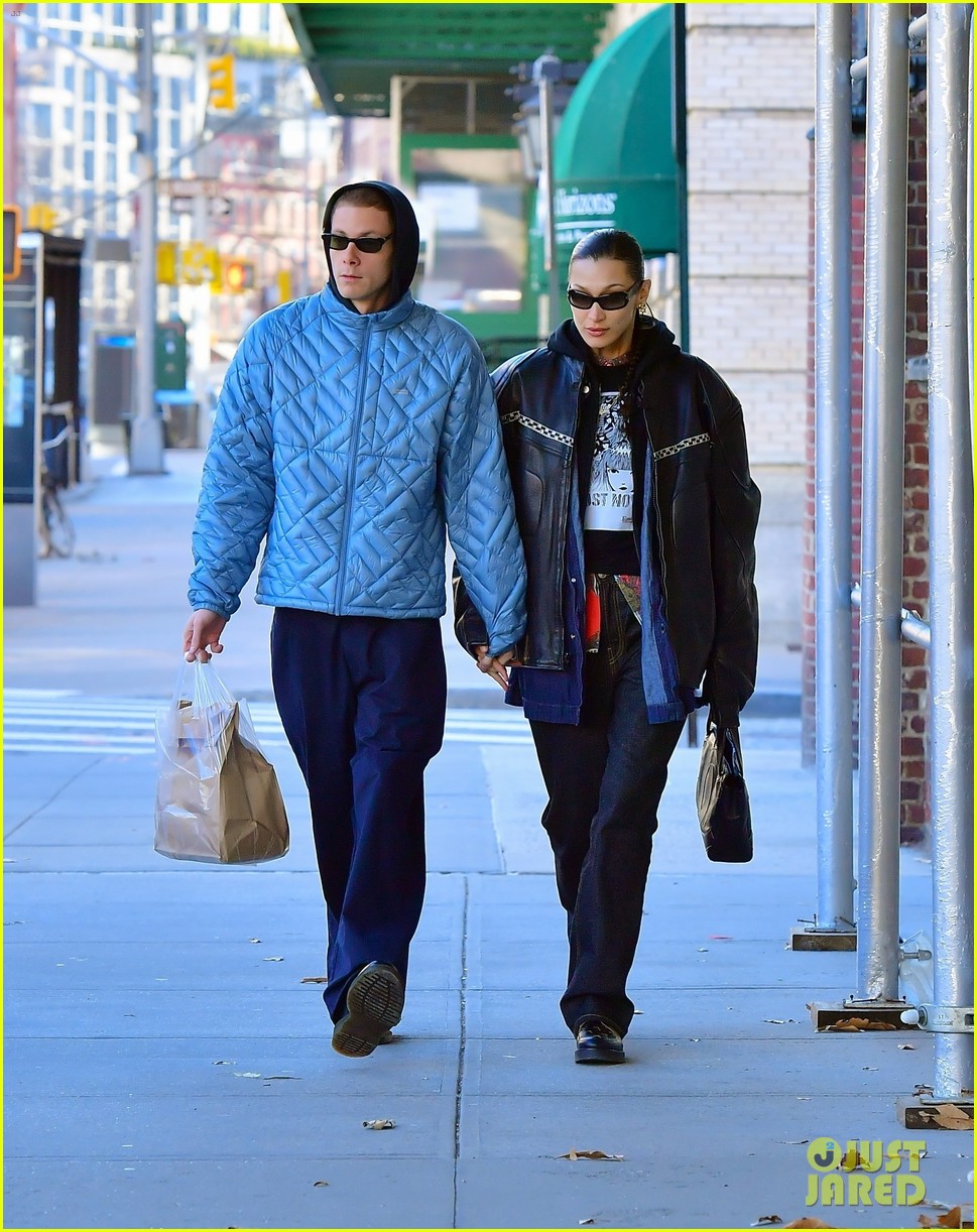 Bella Hadid Holds Hands with Beau Marc Kalman in NYC