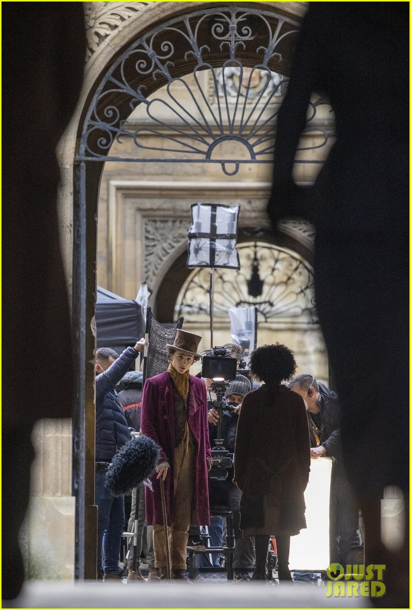 Timothee Chalamet Dons Full 'Wonka' Look in New Set Photos!