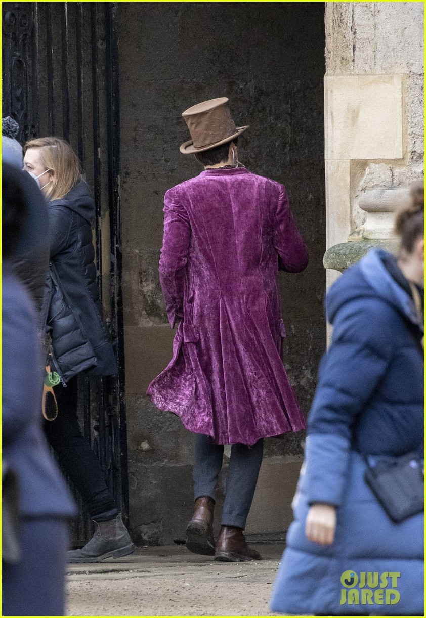 Timothee Chalamet Dons Full 'Wonka' Look in New Set Photos!