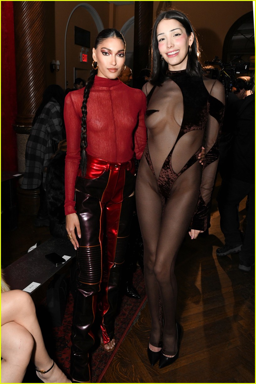 Zion Moreno Wears Sheer Jumpsuit to LaQuan Smith Fashion Show