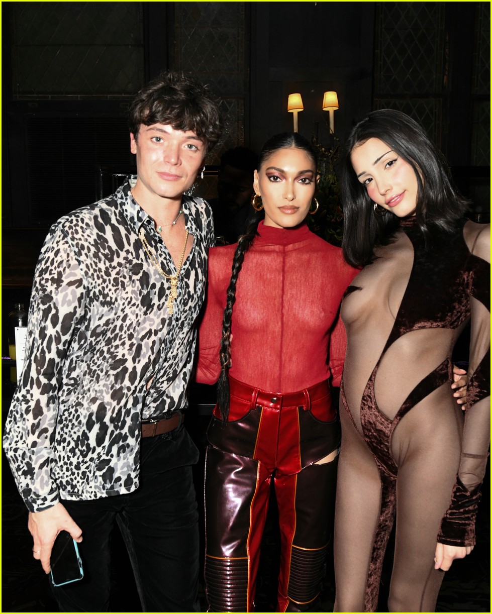 Zion Moreno Wears Sheer Jumpsuit to LaQuan Smith Fashion Show
