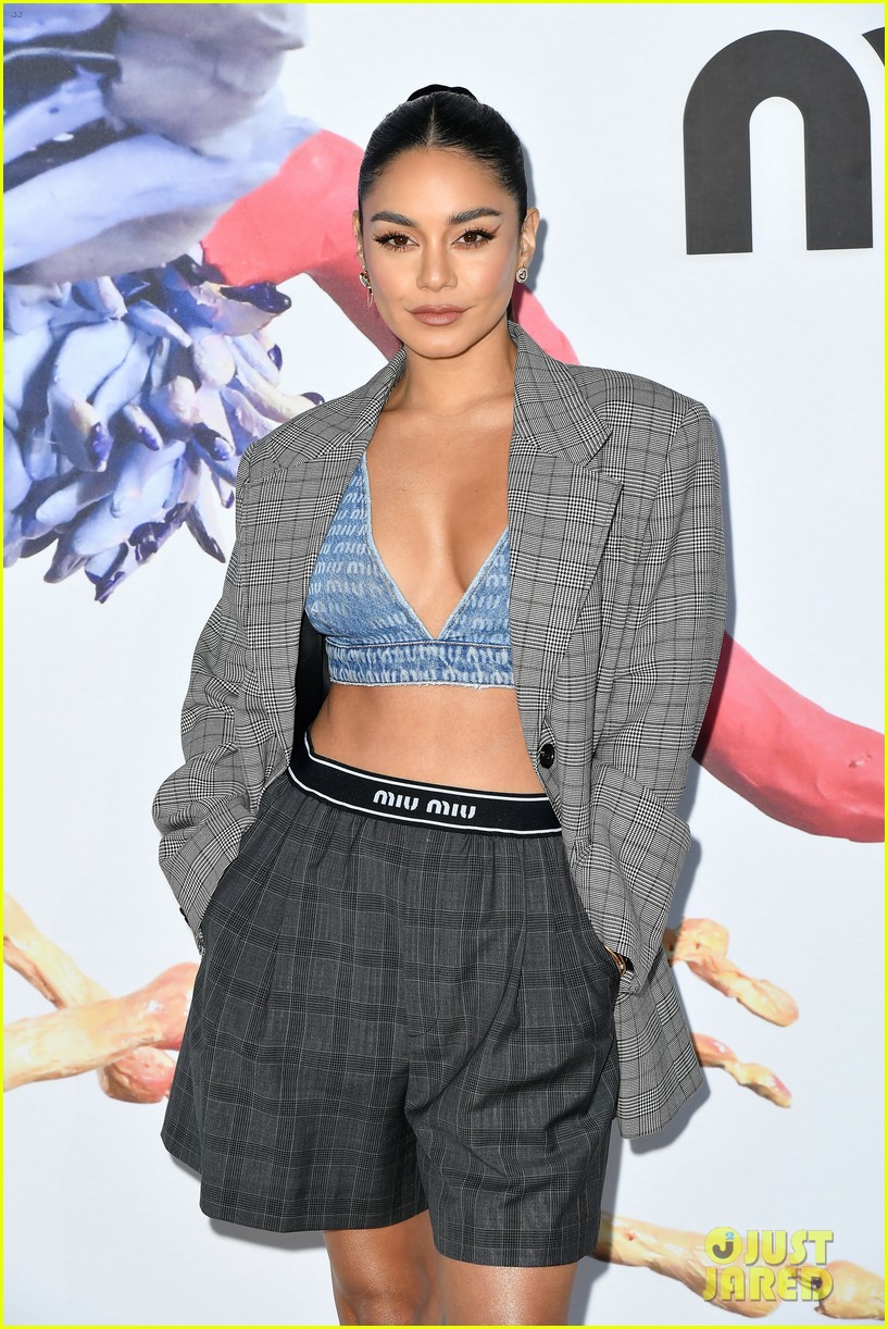 Camila Mendes, Vanessa Hudgens & Olivia DeJonge Check Out Miu Miu Fashion Show