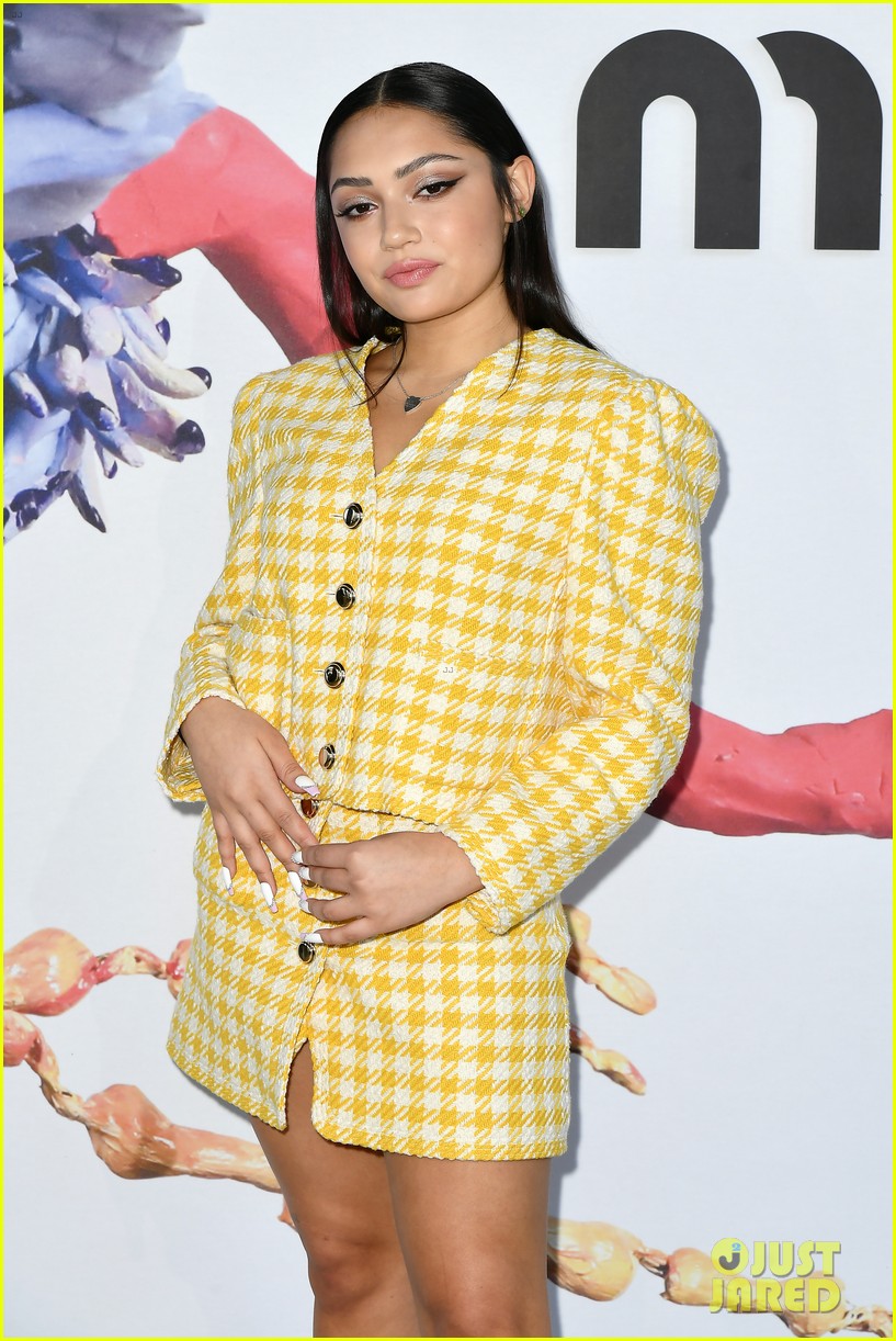 Camila Mendes, Vanessa Hudgens & Olivia DeJonge Check Out Miu Miu Fashion Show