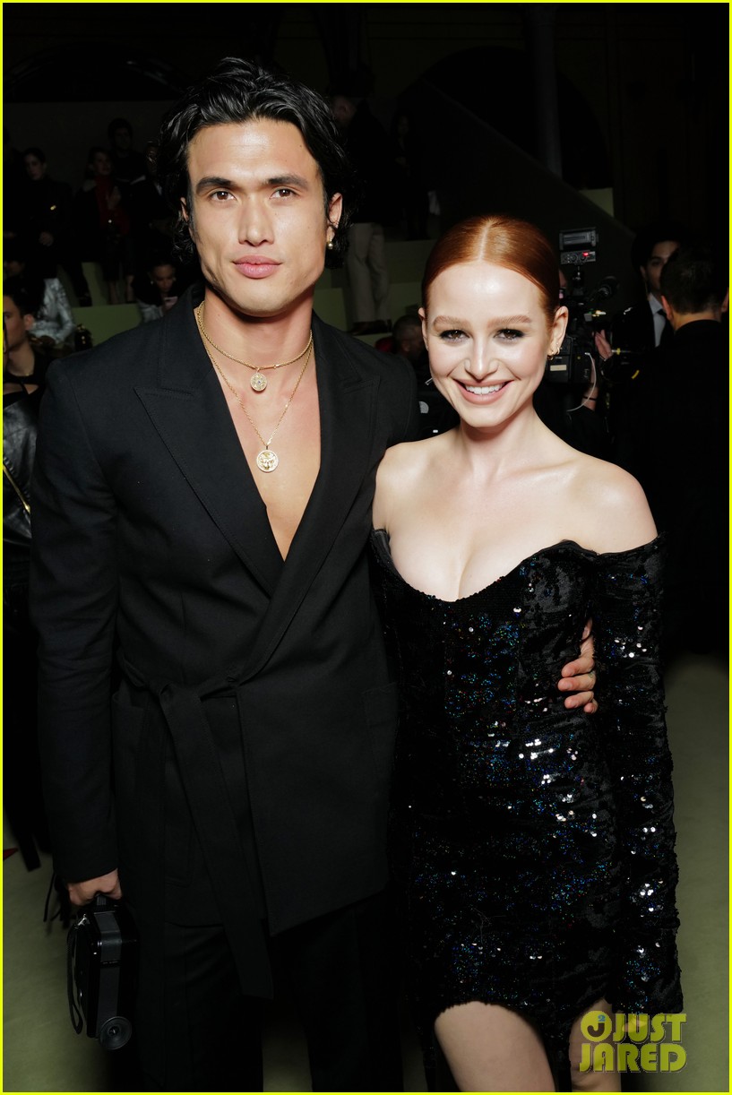 Riverdale's Charles Melton & Madelaine Petsch Sit Front Row at Balmain Fashion Show