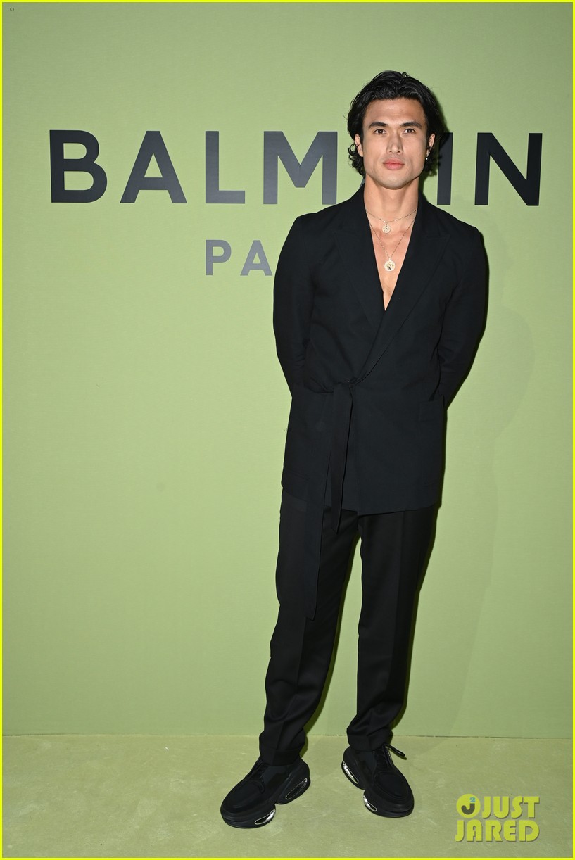 Riverdale's Charles Melton & Madelaine Petsch Sit Front Row at Balmain Fashion Show