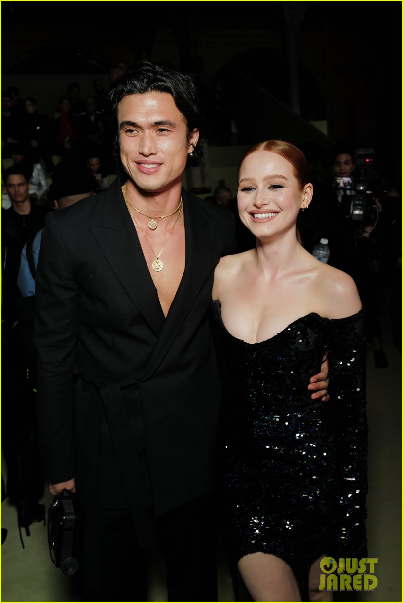 Riverdale's Charles Melton & Madelaine Petsch Sit Front Row at Balmain Fashion Show