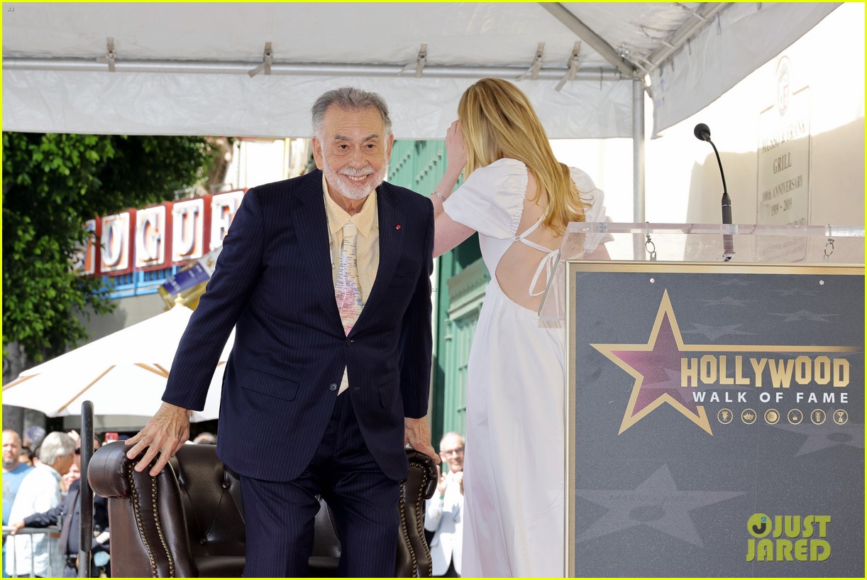 Elle Fanning Helps Honor Francis Ford Coppola at His Walk of Fame Ceremony