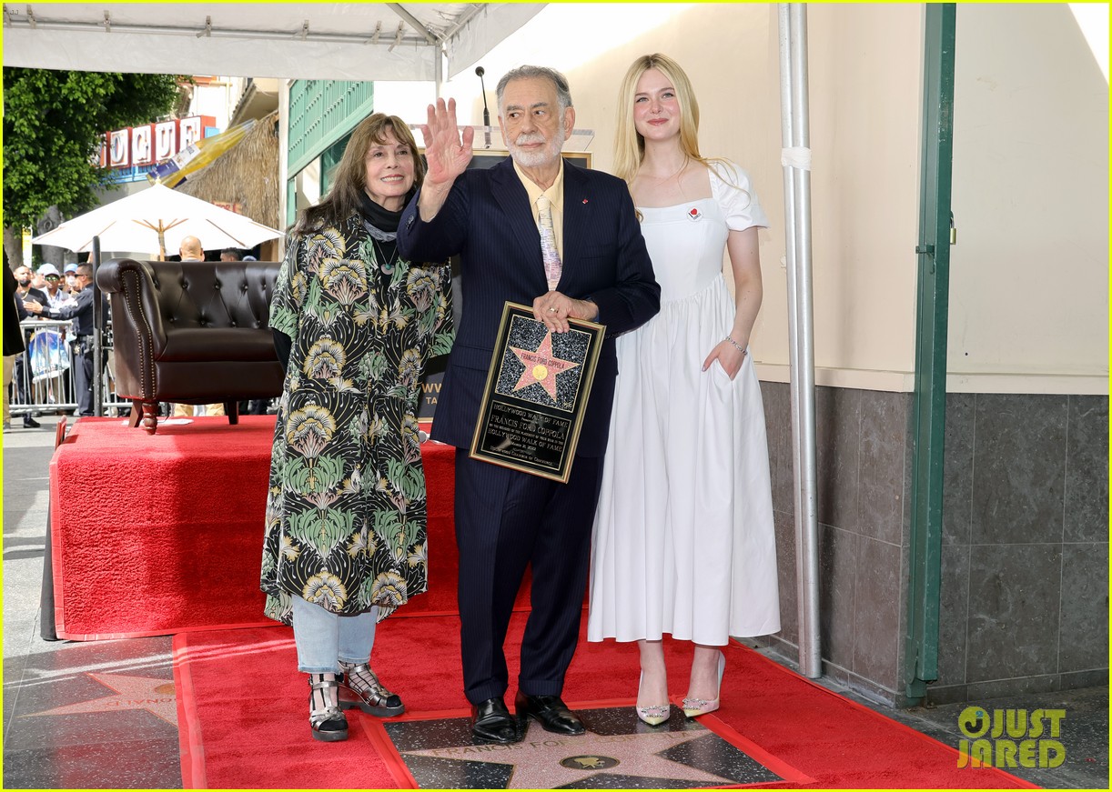 Elle Fanning Helps Honor Francis Ford Coppola at His Walk of Fame Ceremony