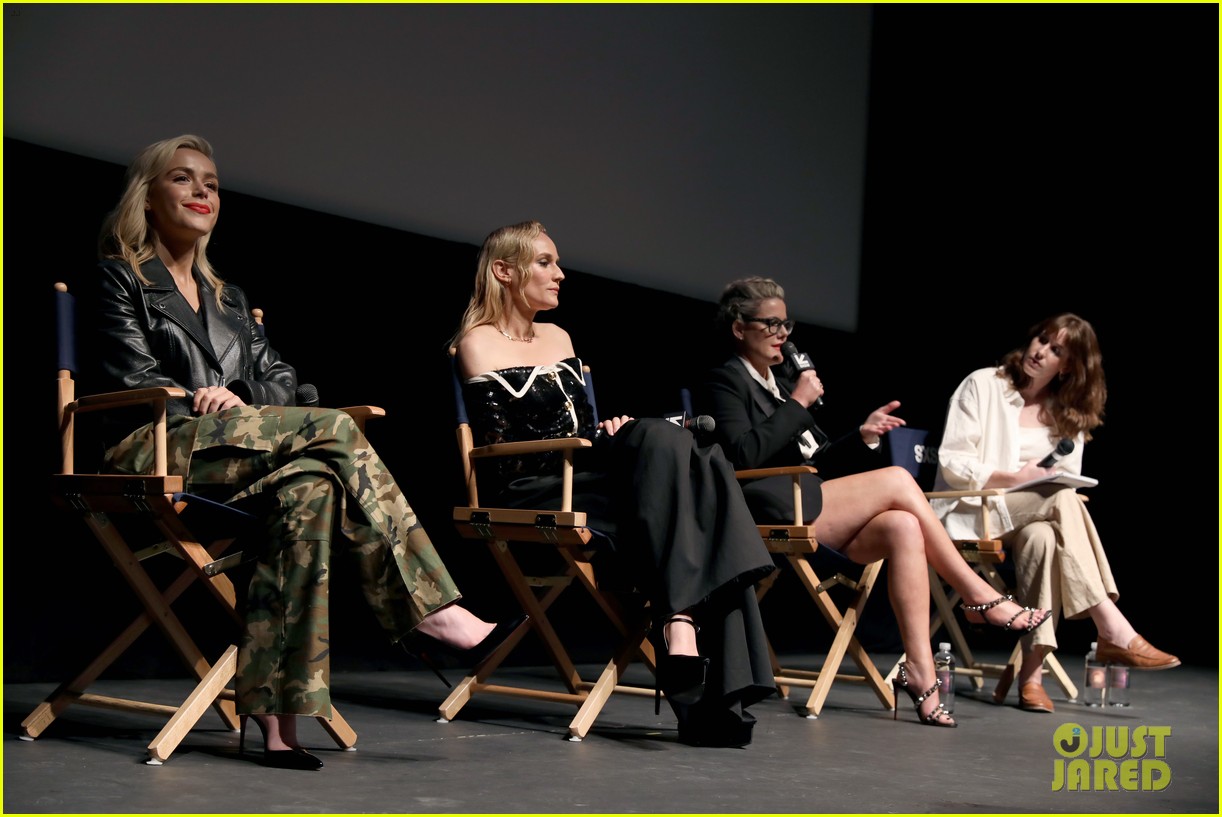 Kiernan Shipka Wears Crop Top & Camo Pants for 'Swimming with Sharks' SXSW Premiere