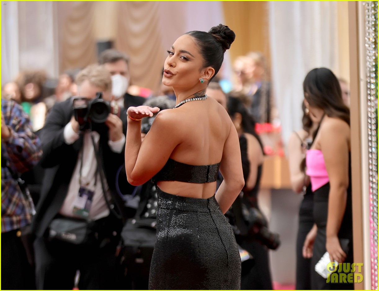 Vanessa Hudgens & Sofia Carson Make Their Arrivals at the Oscars 2022