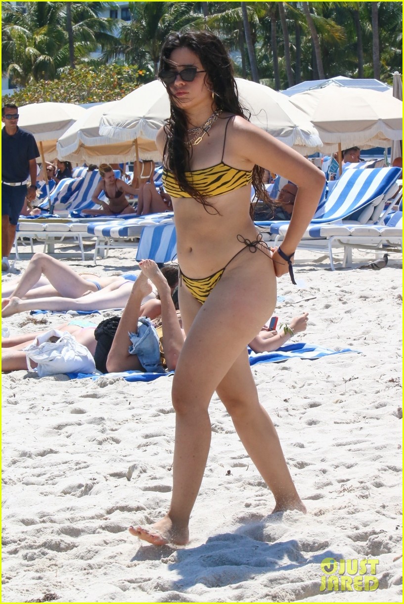 Camila Cabello Reads Climate Crisis Book at the Beach in Miami