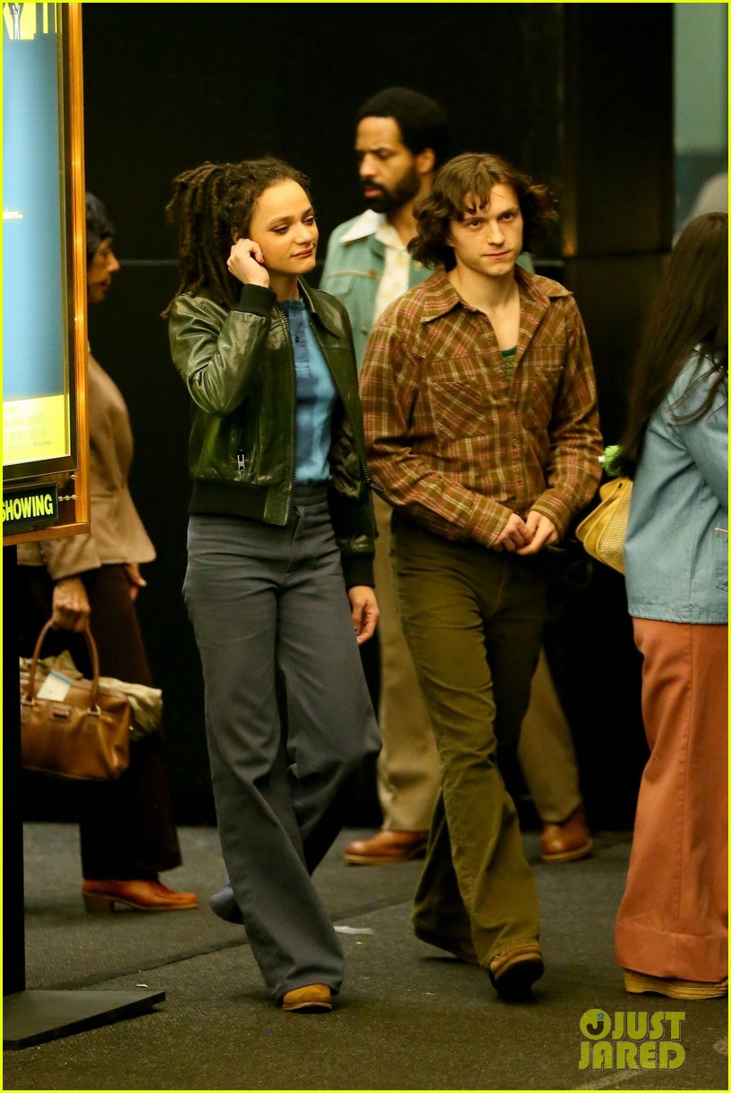 Tom Holland Wears a Retro Outfit While Filming 'The Crowded Room' Series
