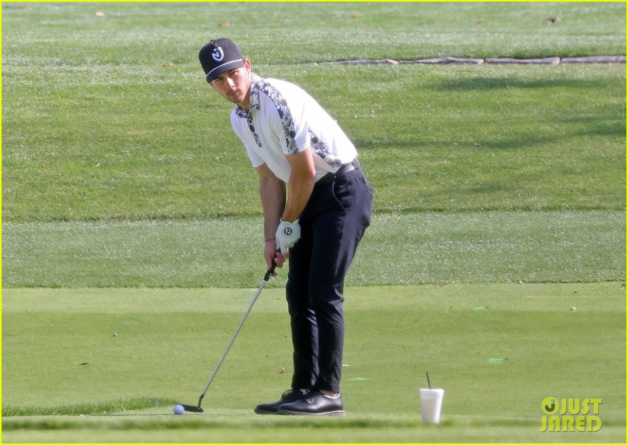 Nick Jonas Enjoys An Afternoon on the Golf Course