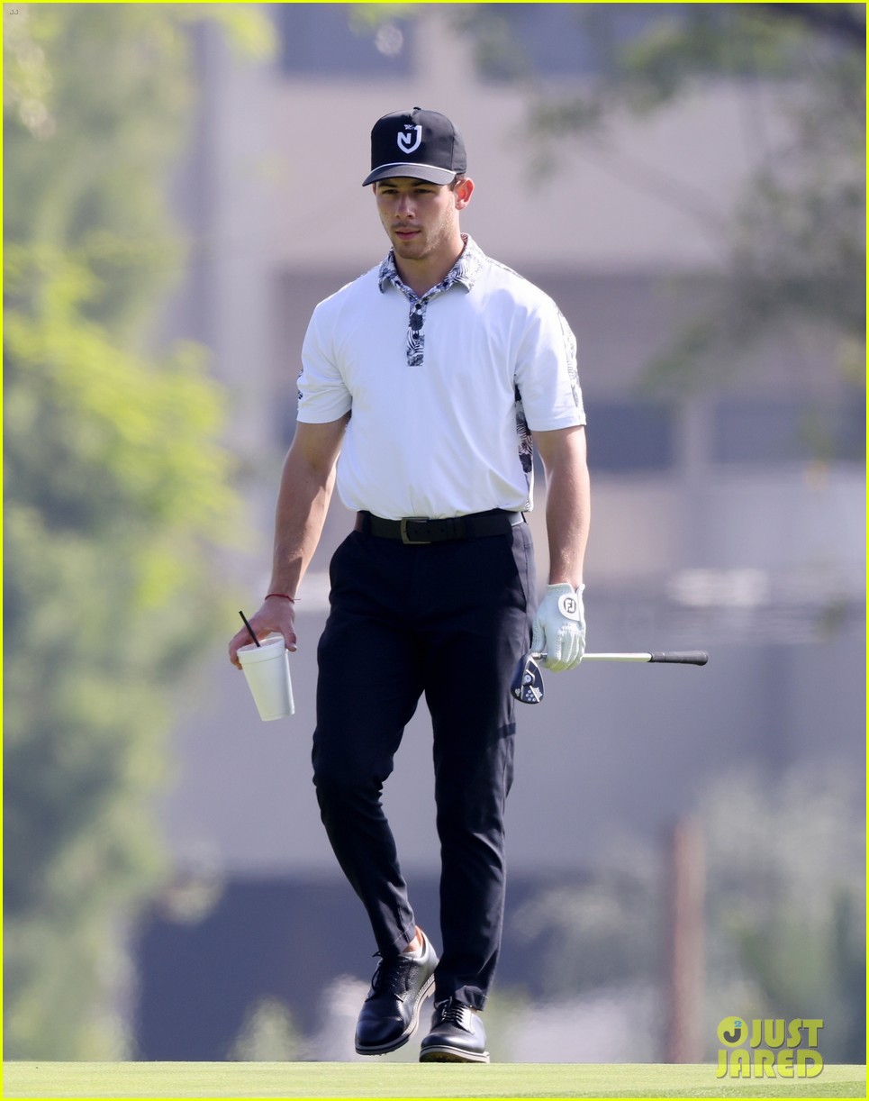 Nick Jonas Enjoys An Afternoon on the Golf Course