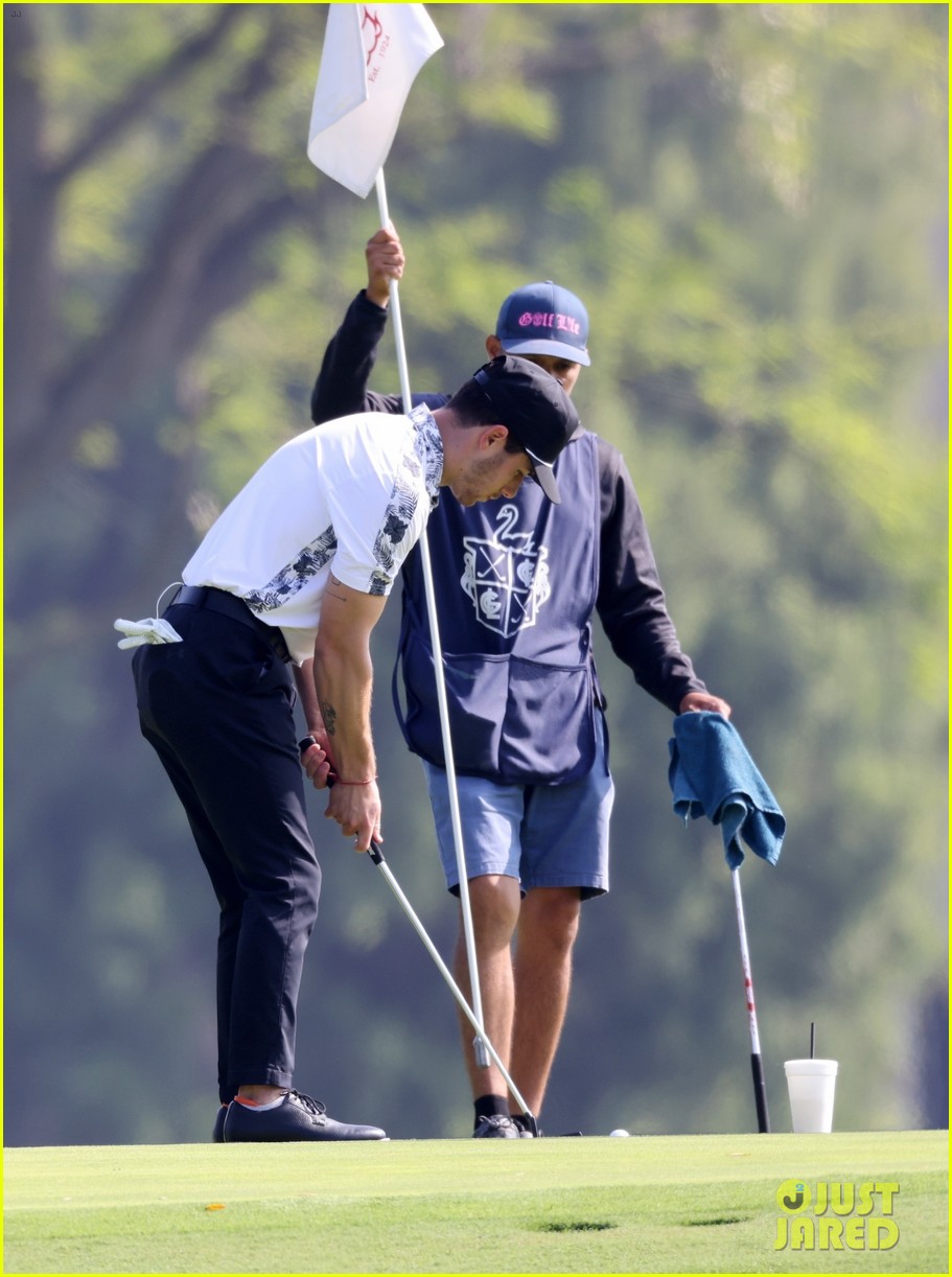 Nick Jonas Enjoys An Afternoon on the Golf Course