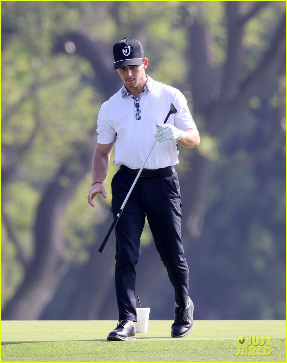 Nick Jonas Enjoys An Afternoon on the Golf Course