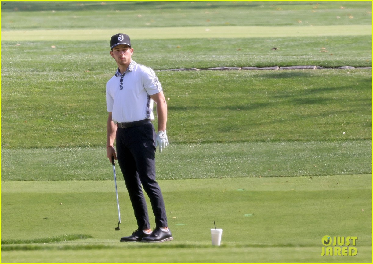 Nick Jonas Enjoys An Afternoon on the Golf Course