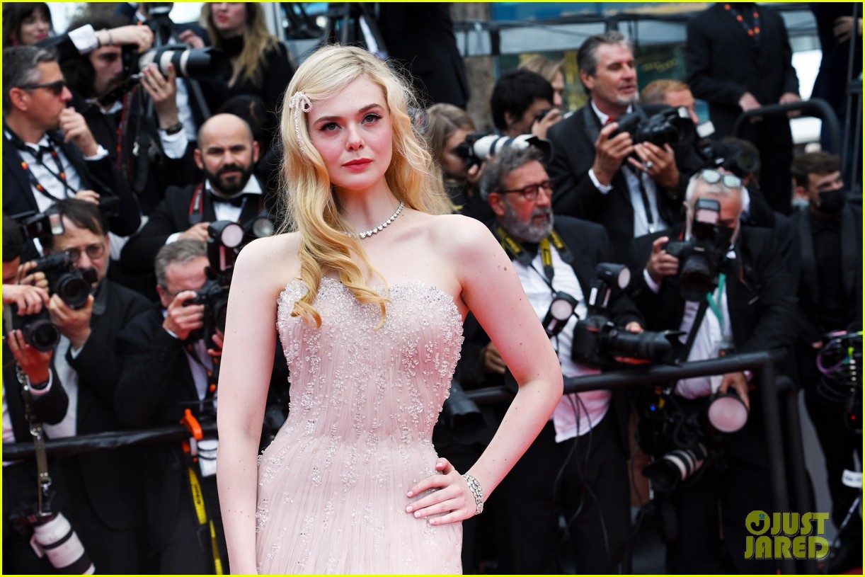 Elle Fanning & Katherine Langford Glam Up For 'Top Gun: Maverick' Premiere at Cannes Film Festival