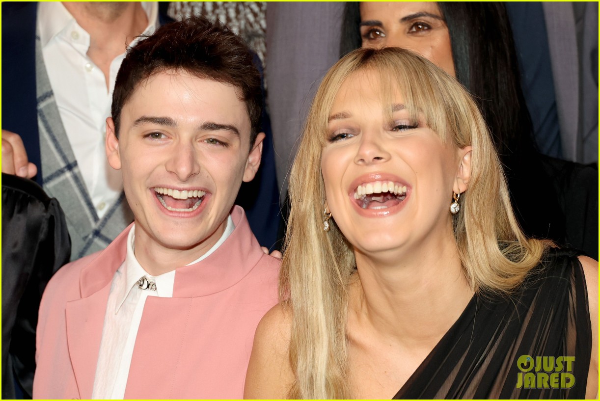 Millie Bobby Brown Joins Noah Schnapp & Finn Wolfhard at 'Stranger Things' Season 4 Premiere