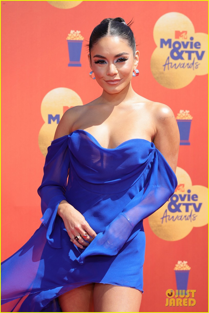 Vanessa Hudgens Stuns In Bold Blue Ahead of Hosting MTV Movie & TV Awards 2022